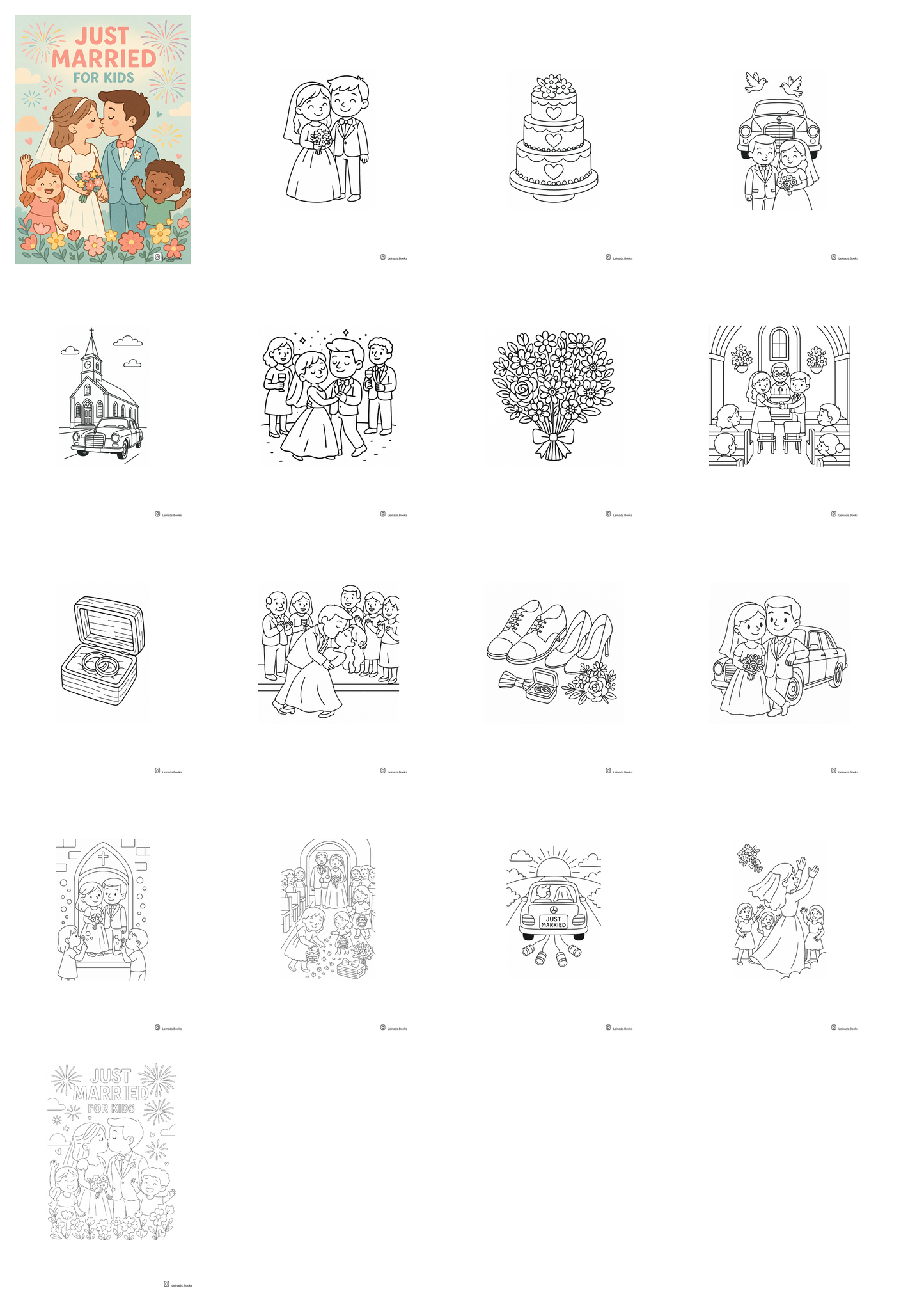 Wedding Color Book for Kids